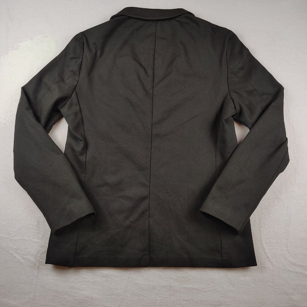 Zara Black Comfort Jacket Blazer Womens Large - Picture 2 of 11